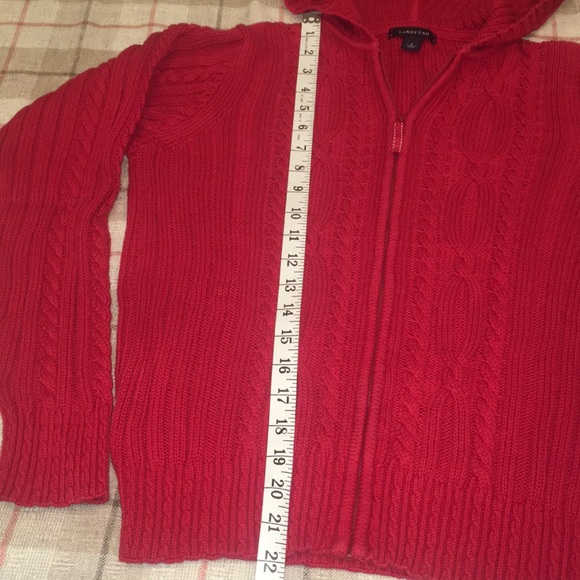 Girls’/Ladies’ Lands’ End Cardigan Hoodie - Picture 6 of 7